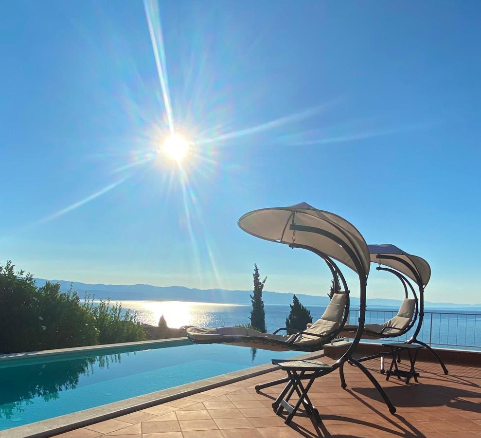 Villa Lovran, heated pool&incredible sea view Esterno foto