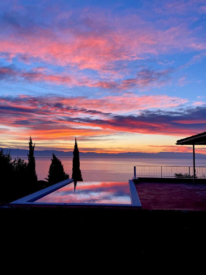 Villa Lovran, heated pool&incredible sea view Esterno foto