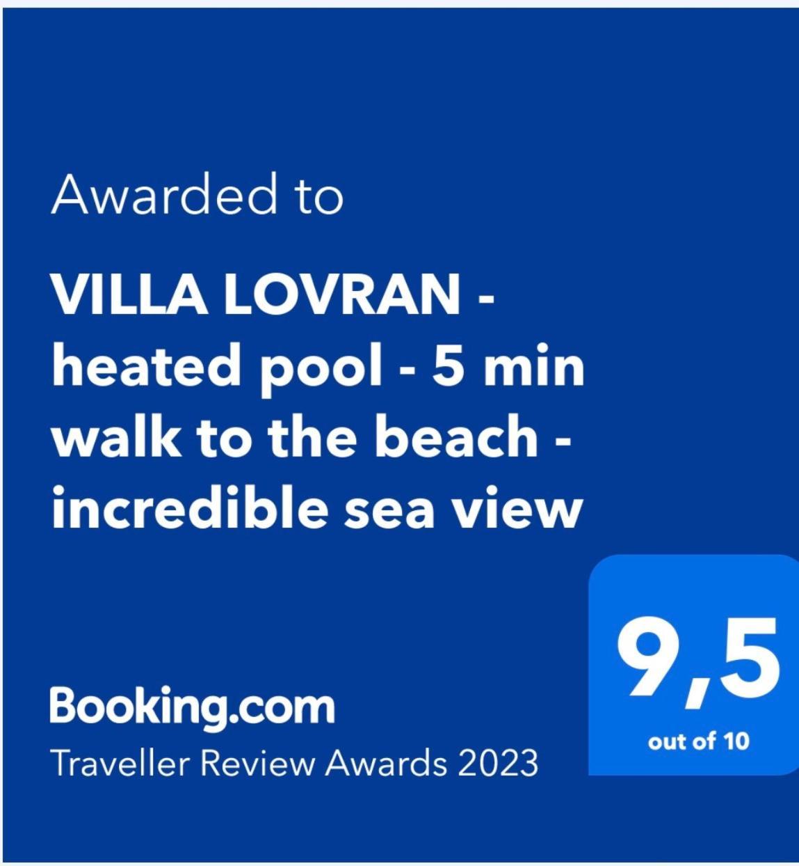 Villa Lovran, heated pool&incredible sea view Esterno foto