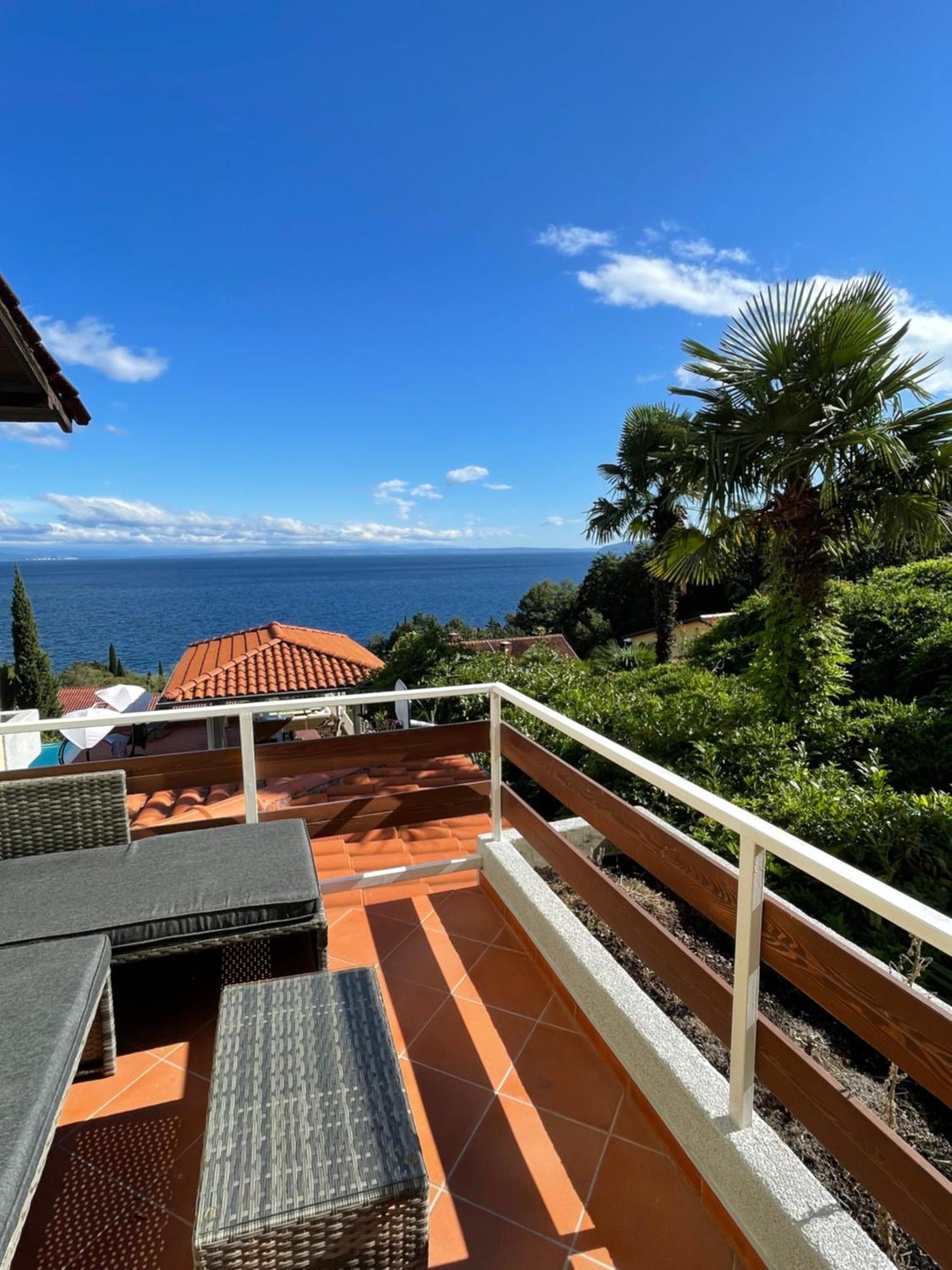 Villa Lovran, heated pool&incredible sea view Esterno foto