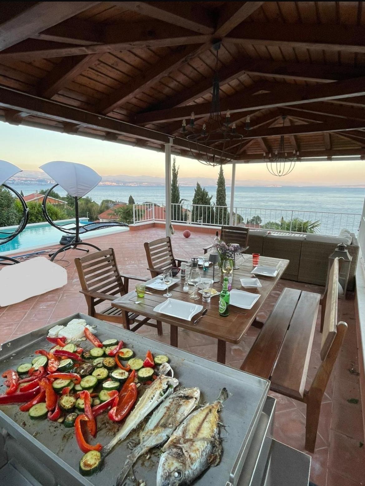 Villa Lovran, heated pool&incredible sea view Esterno foto