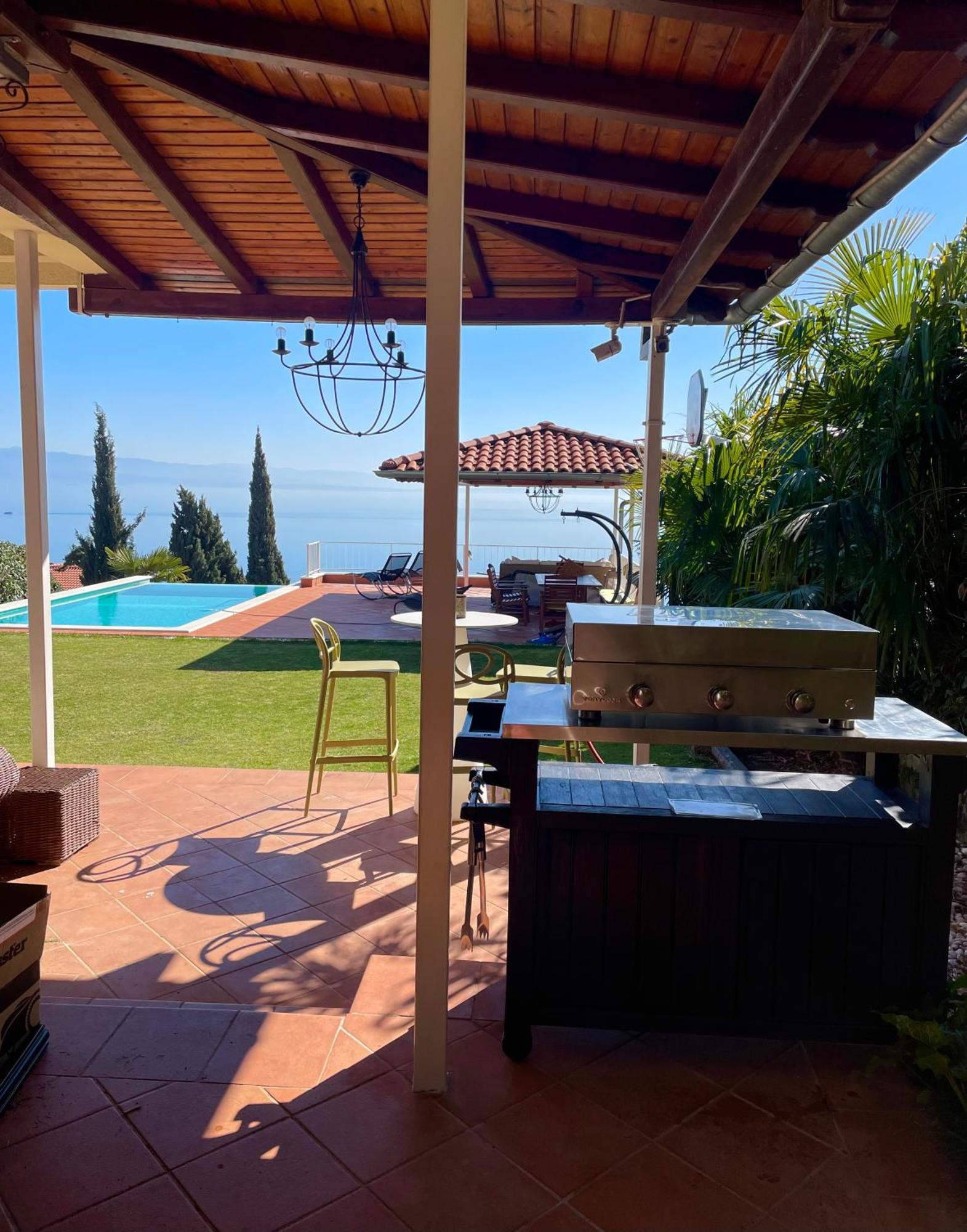 Villa Lovran, heated pool&incredible sea view Esterno foto